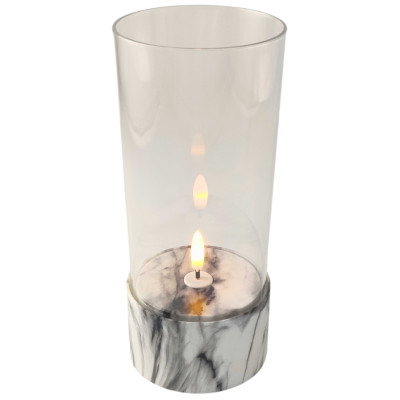 Świeca LED SUBITO C701 H190 marmur (677) 2