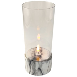 LED candle SUBITO C701 H190 marble (677)