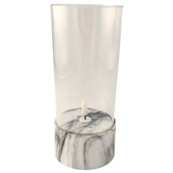 LED candle SUBITO C701 H190 marble (677)