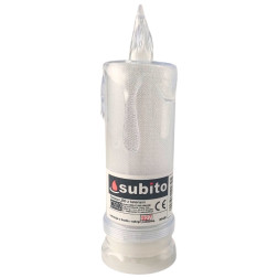 Świeca brokatowa LED SUBITO C502 H180 biała ciepła (927) 1 sztuka