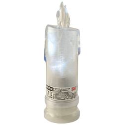Świeca brokatowa LED SUBITO C502 H180 biała zimna (926) 6 sztuk