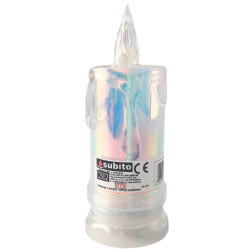 LED glitter candle SUBITO C502 H145 OPAL warm white (979) 6 pieces