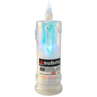 LED Glitzerkerze SUBITO C502 H180 OPAL kaltweiß (980) 6 Stück 2