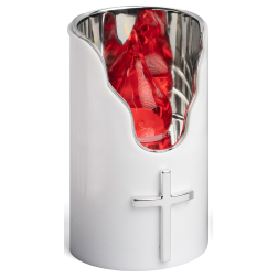 LED-Einsatz für SUBITO C707 H125 Schreinkerzen silber/rot 1 Stück