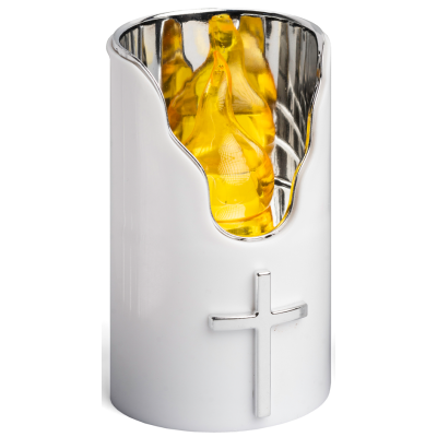 Wkład LED do zniczy kapliczek SUBITO C707 H125 srebrny/żółty 1 sztuka