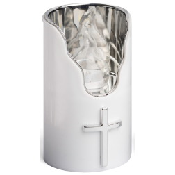 Wkład LED do zniczy kapliczek SUBITO C707 H125 srebrny/biały 1 sztuka