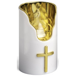 LED insert for SUBITO C707 H125 chapel candles gold/white 1 piece
