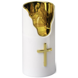 LED-Einsatz für SUBITO C707 H150 Kapellenkerzen gold/gelb 1 Stück