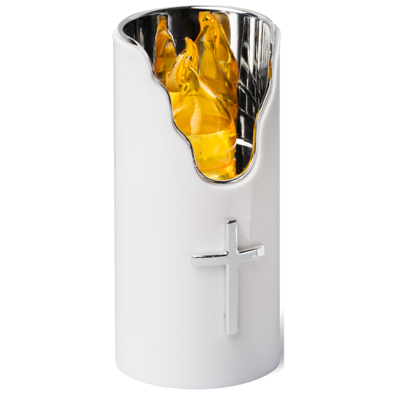 Wkład LED do zniczy kapliczek SUBITO C707 H150 srebrny/żółty 1 sztuka