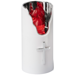 Wkład LED do zniczy kapliczek SUBITO C707 H150 srebrny/czerwony 1 sztuka