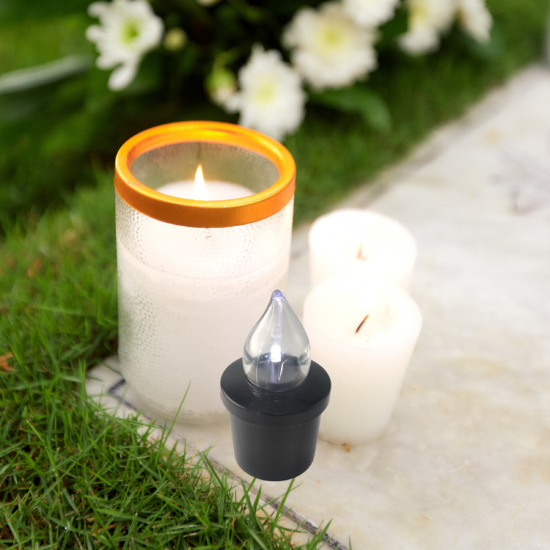 LED insert for SUBITO Comet chapel candles black/white up to 2400h 1 pc.