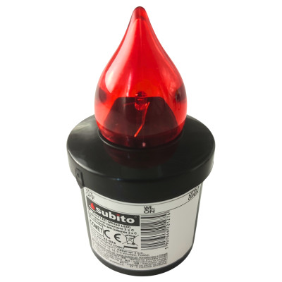 LED insert for SUBITO Comet chapel candles black/red up to 2400h 1 pc.
