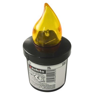LED Einsatz für SUBITO Comet Kapellenkerzen schwarz/gelb bis 2400h 1 Stk.
