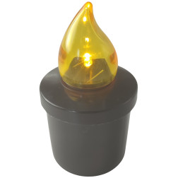 LED insert for SUBITO Comet chapel candles black/yellow up to 2400h 1 pc.