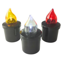 LED insert for SUBITO Comet chapel candles black/yellow up to 2400h 1 pc.