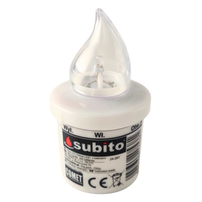 LED insert for SUBITO Comet chapel candles white up to 2400h 1 pc.