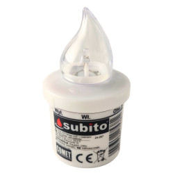 LED insert for SUBITO Comet chapel candles white up to 2400h 1 pc.