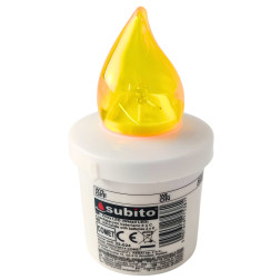 LED vložka pre kaplnkové sviečky SUBITO Comet, žltá, až 2400h, 1 ks.