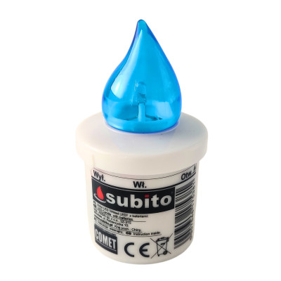 LED-Einsatz für SUBITO Comet Kapellenkerzen, blau, bis zu 2400h, 1 Stk.