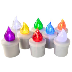 LED insert for SUBITO Comet chapel candles, purple, up to 2400h, 1 pc.