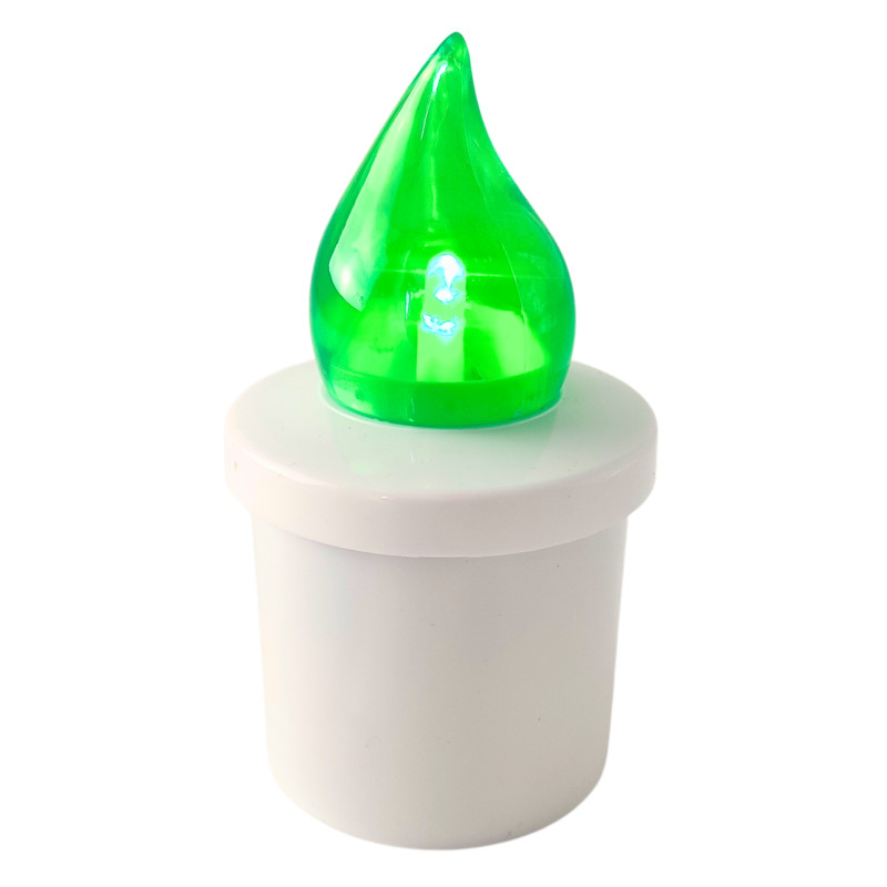 LED vložka pre kaplnkové sviečky SUBITO Comet, zelená, až 2400h, 1 ks.