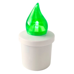 LED vložka pre kaplnkové sviečky SUBITO Comet, zelená, až 2400h, 1 ks.