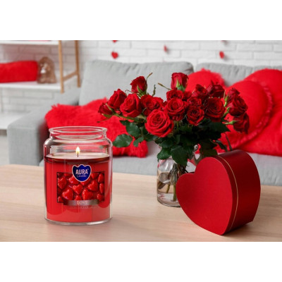 Świeca zapachowa BISPOL Aura snd99-105 (Love) ~100h 2