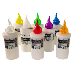 LED insert for SUBITO S6 chapel candles, blue, up to 1200h, 1 pc.