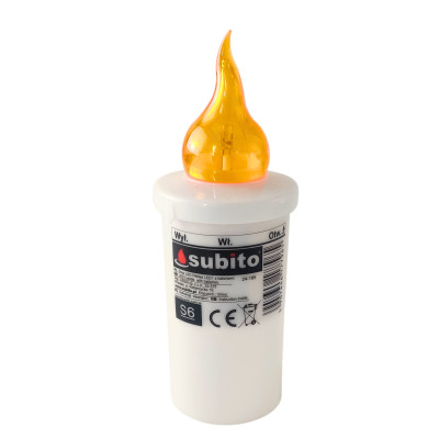 LED insert for SUBITO S6 chapel candles, orange, up to 1200h, 1 pc.