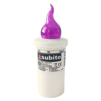 LED insert for SUBITO S6 chapel candles, purple, up to 1200h, 1 pc.