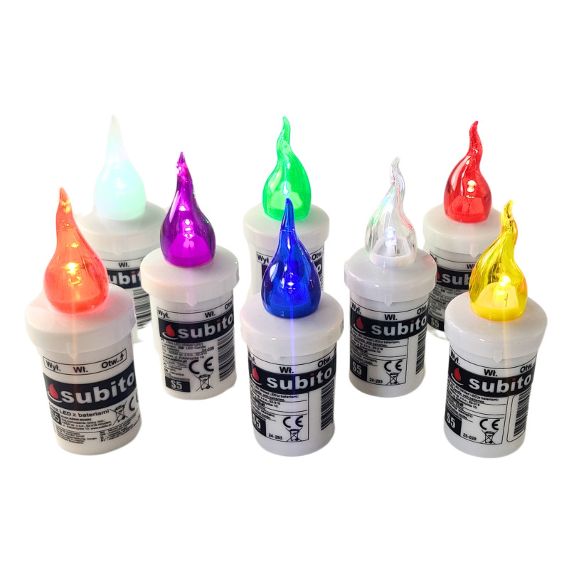 LED insert for SUBITO S5 chapel candles white up to 1200h 1 pc.