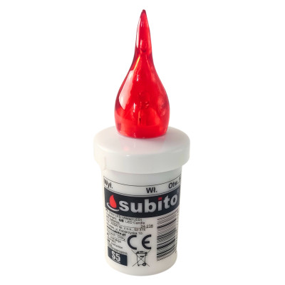 LED Einsatz für SUBITO S5 Kapellenkerzen rot bis 1200h 1 Stk.