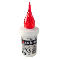 LED vložka pre kaplnkové sviečky SUBITO S5 červená až 1200h 1 ks.
