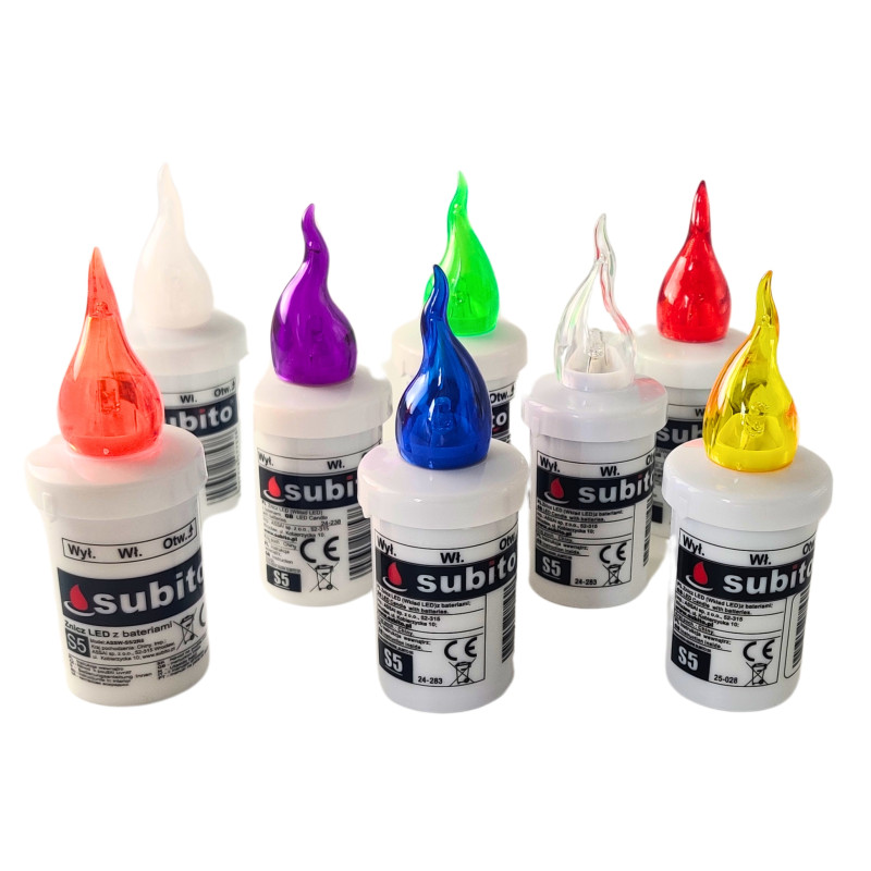 LED insert for SUBITO S5 RGB multicolor chapel candles up to 1200h 1 pc.