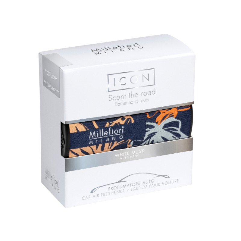 Zapach samochodowy do kratki MILLEFIORI Milano ICON WHITE MUSK