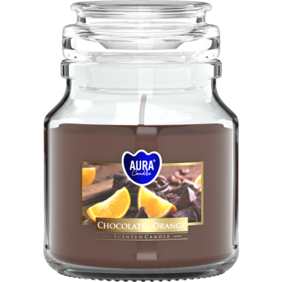BISPOL Aura scented candle snd71-340 (Chocolate & Orange) ~28h