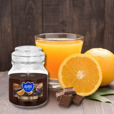 BISPOL Aura scented candle snd71-340 (Chocolate & Orange) ~28h 2
