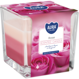 BISPOL Aura Duftkerze snk80-78 (Rose) ~32h