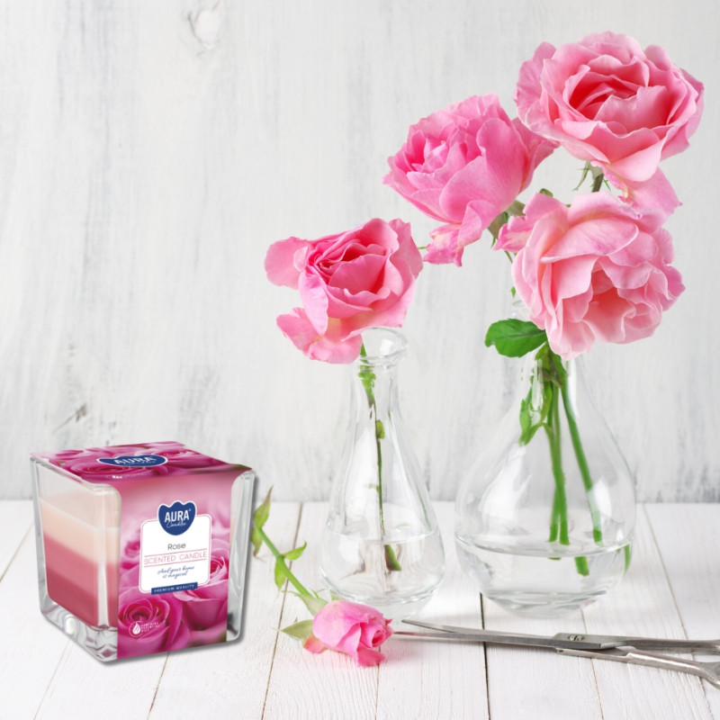 BISPOL Aura scented candle snk80-78 (Rose) ~32h