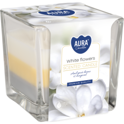 Świeca zapachowa BISPOL Aura snk80-179 (Białe kwiaty) ~32h
