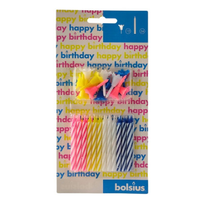 BOLSIUS birthday candles 24pcs.