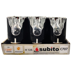 Subito C707 H125 LED svíčkové vložky 6 kusů černá stříbrná bílá (593)