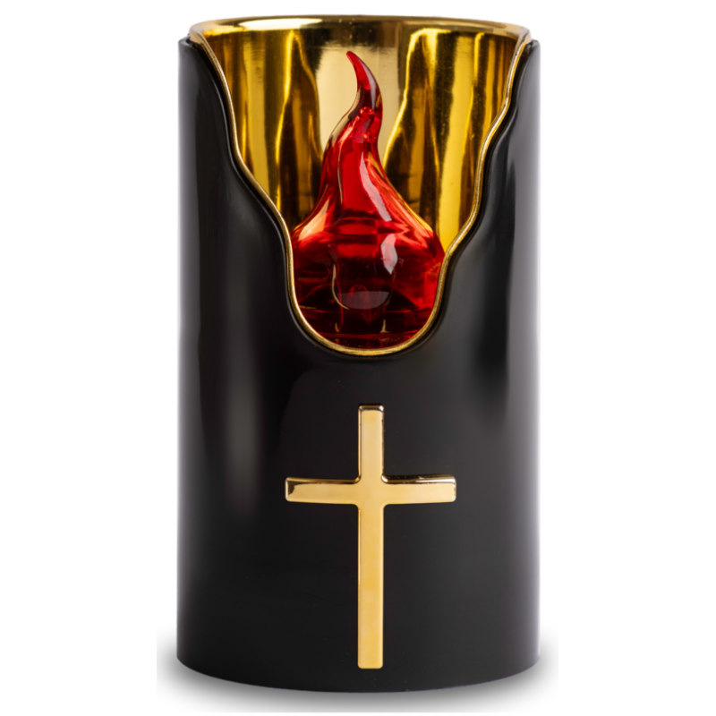 Subito C707 H125 LED candle inserts 6 pieces black gold-red (479)