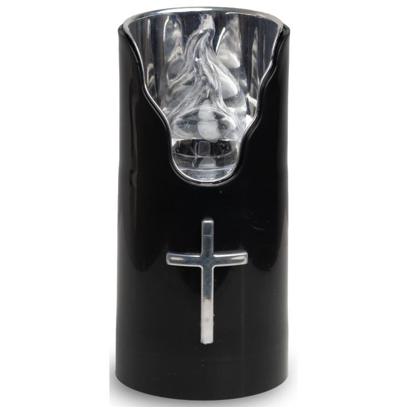 Wkłady do zniczy LED Subito C707 H150 6 sztuk czarny srebrno-biały (489)