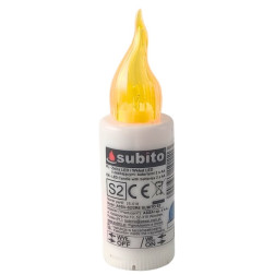 LED insert for SUBITO S2 chapel candles, yellow, up to 1440 hours, 1 pc.