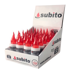 Wkłady do zniczy LED Subito S2 24 sztuk czerwone