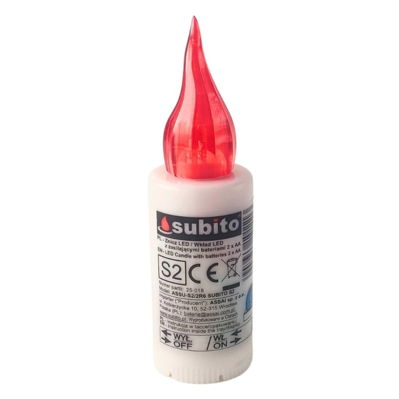 Wkłady do zniczy LED Subito S2 48 sztuk mix