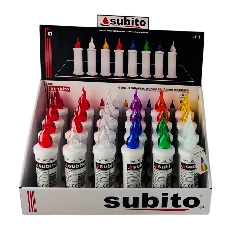 LED vložky pro kaplové svíčky SUBITO S7 mix 24 kusů