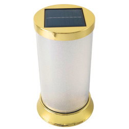 Solar-LED-Kerze SUBITO (S085) Gold/Kaltweiß 16 cm