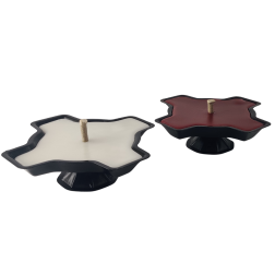 Open metal candle ZM white clover 8-10h 1 pc.